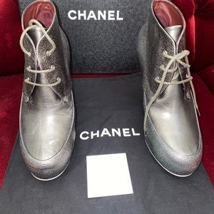 Lace up authentic Chanel booties